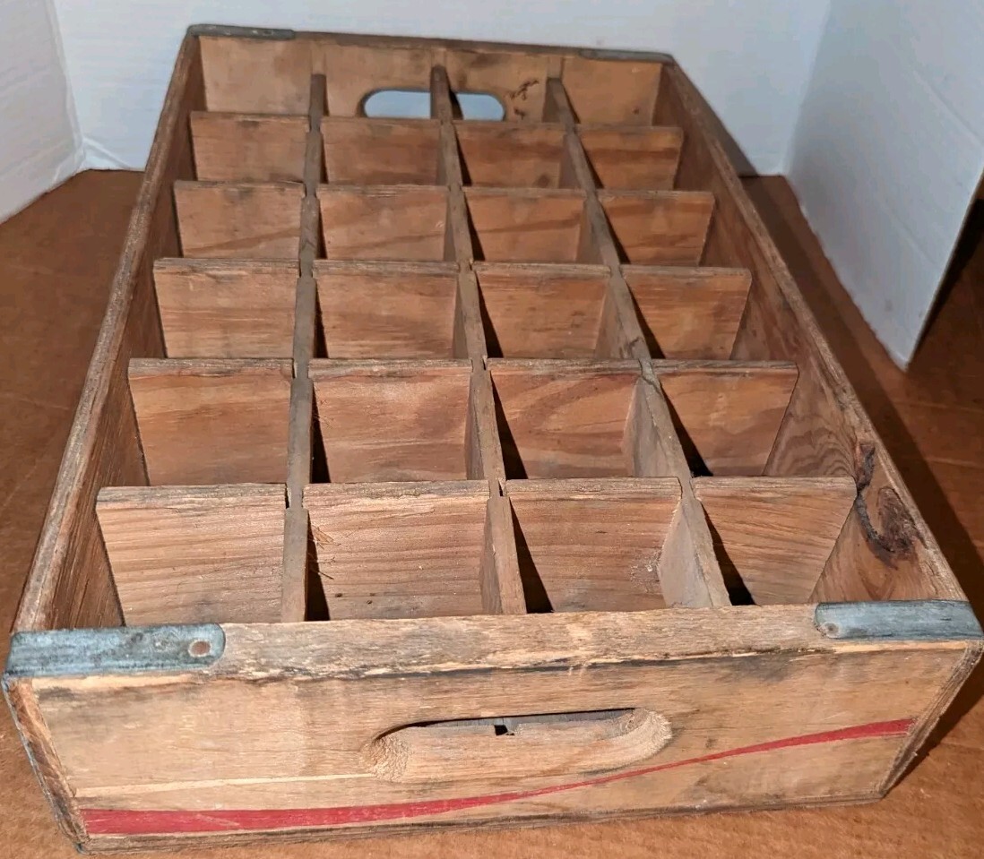 Vintage Enjoy Coca-Cola Coke Plain Wood 24 Bottle Crate Wooden