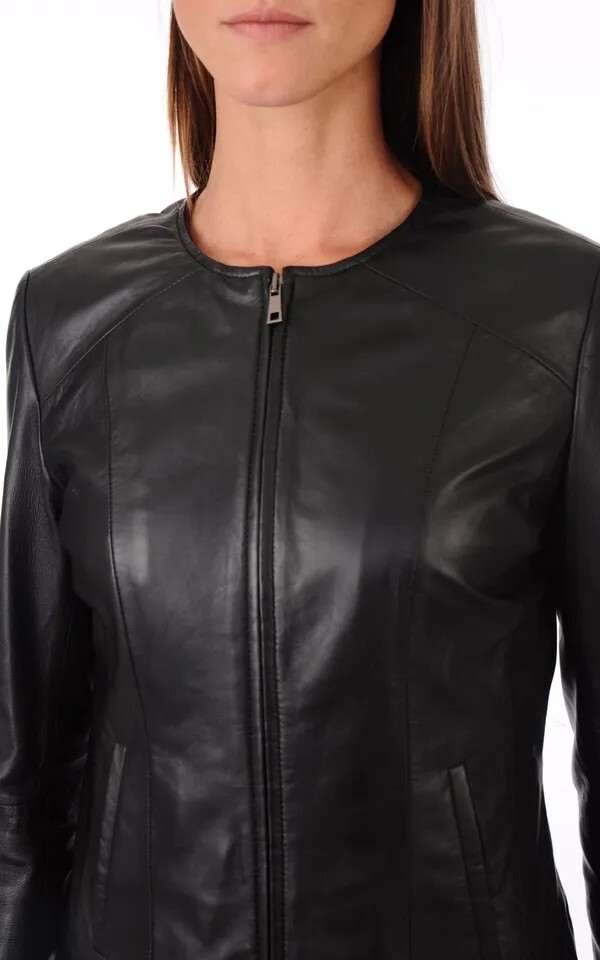 Woman leather Jacket 100 Real Soft Lambskin Leather Womens Classic