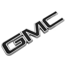 99-06 GMC Sierra 1500 2500 3500 Front Billet Grille Emblem 2-Tone black/Polished