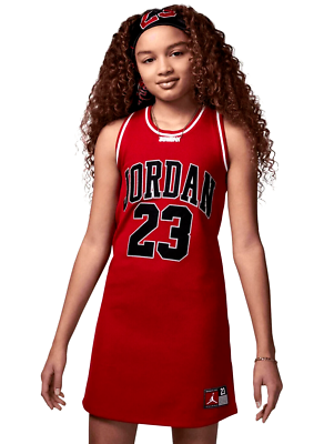 NEW Jordan Flight 23 Red Stitched Sewn Basketball Jersey Dress Girls M  10-12 yrs | eBay