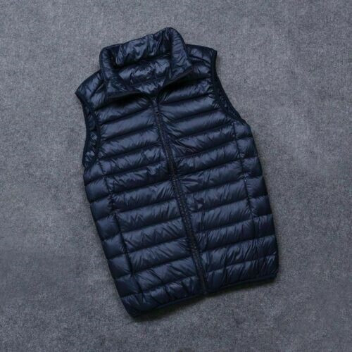 Mens Duck Down Padded Quilted Gilet Vest Bubble Sleeveless Jacket Waistcoat Top - Picture 15 of 16