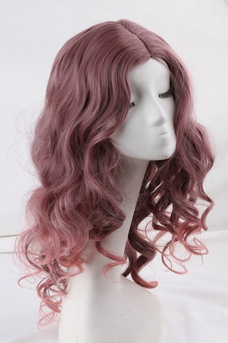 20pcs Wholesale Women Long Ombre Pink Purple Wig Curly Two Tone Wig Cosplay Wigs - Picture 5 of 8