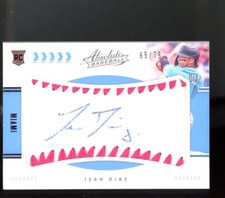 2020 Absolute Baseball Material Signatures Pink /75 Isan Diaz Rookie Auto RC