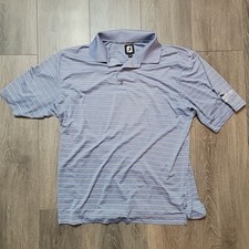 Footjoy FJ Men's Short Sleeve Striped L Golf Polo Shirt