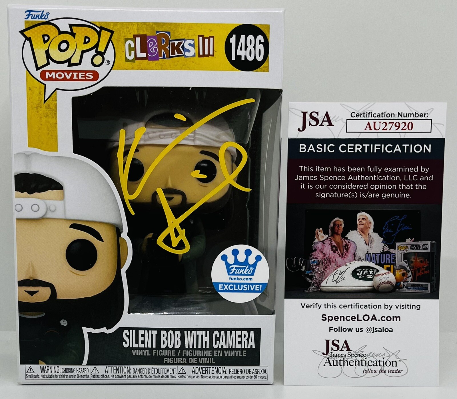 KEVIN SMITH Autographed Signed SILENT BOB WITH CAMERA FUNKO POP FIGURE CLERKS III JSA COA 
