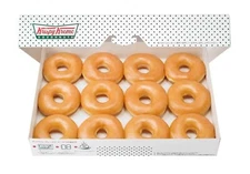 Krispy Kreme Doughnuts Same Day Ship Original Glazed One Dozen 12 Donuts