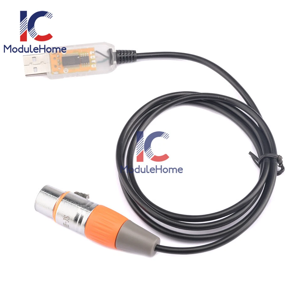 USB to DMX Interface Adapter Cable Stage Light PC DMX512 Controller Dimmer DMX - Bild 4 von 4