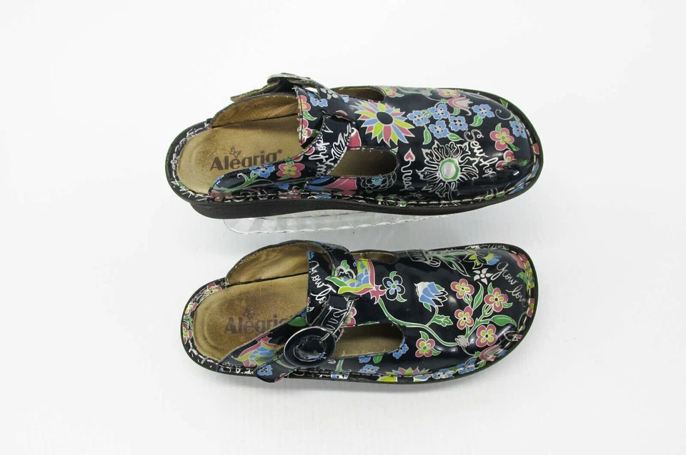 Zapato Mujer Alegria Donna Azul Marino Coser Esperanza Talla 9.5M Zueco Pro Trabajo Usado xq Foto 2 de 4