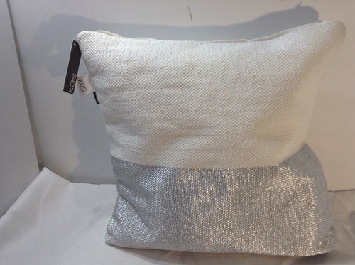 Kas Australia Sham Cover 18"x18"Two Tone Color White/silver - Picture 2 of 6