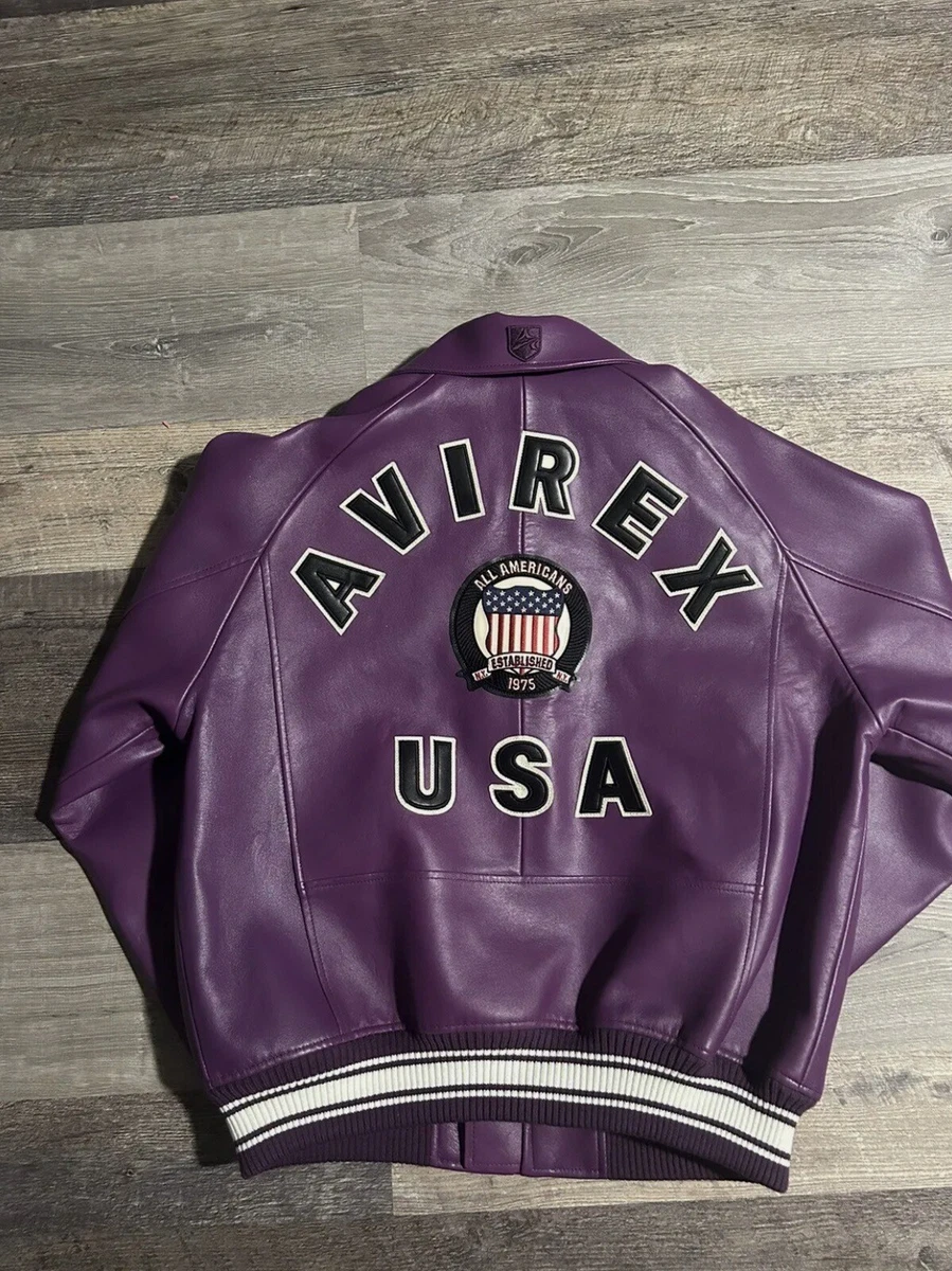 purple avirex jacket