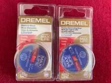 NEW LOT OF 2 Dremel Max Life EZ545HP EZ506HP 1-1/2  Diamond Cutting Blade WHEEL