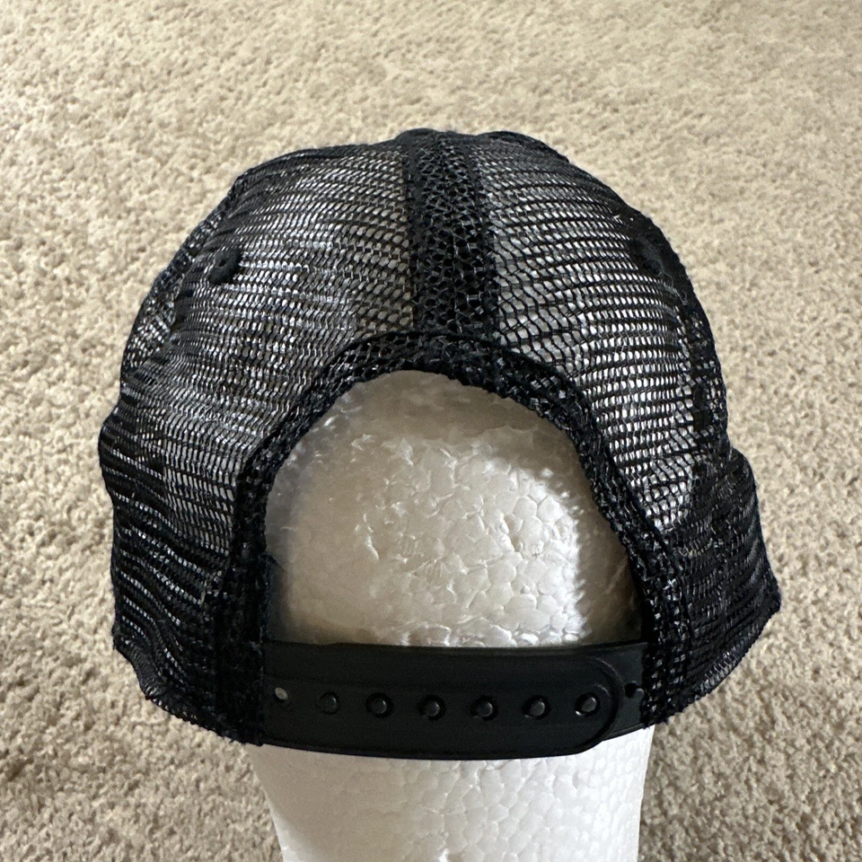 Boné chapéu caminhoneiro vintage DC Shoes adulto preto logotipo DC malha skate Sk8 Y2k - Imagem 3 de 4