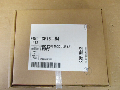 CORNING / SIECOR FDC-CP16-54 FDC FIBER CON MODULE 6F FCUPC (NEW)