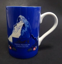 Lindt Swiss Hot Chocolate Coffee Mug Blue Swiss Alps Mountain