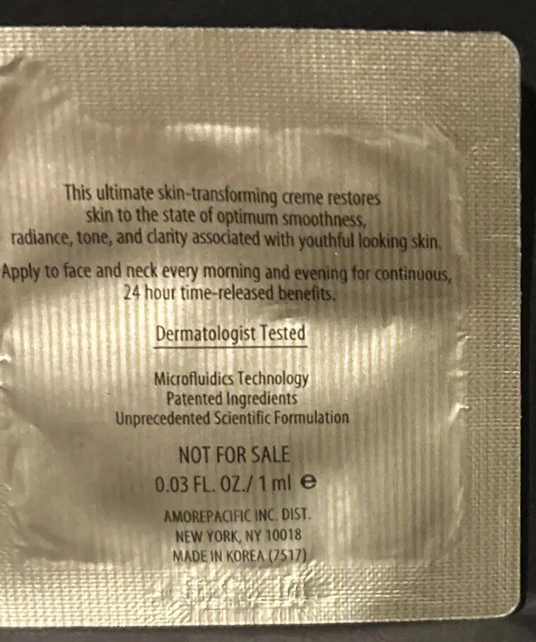 (LOTE DE 2) AMOREPACIFIC Time Response Crema Renovadora de Ojos Paquetes de Muestra Foto 2 de 2