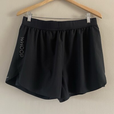Whoop Men s Black Lined 4  Speed Shorts Smart Apparel Running Gym Size LARGE