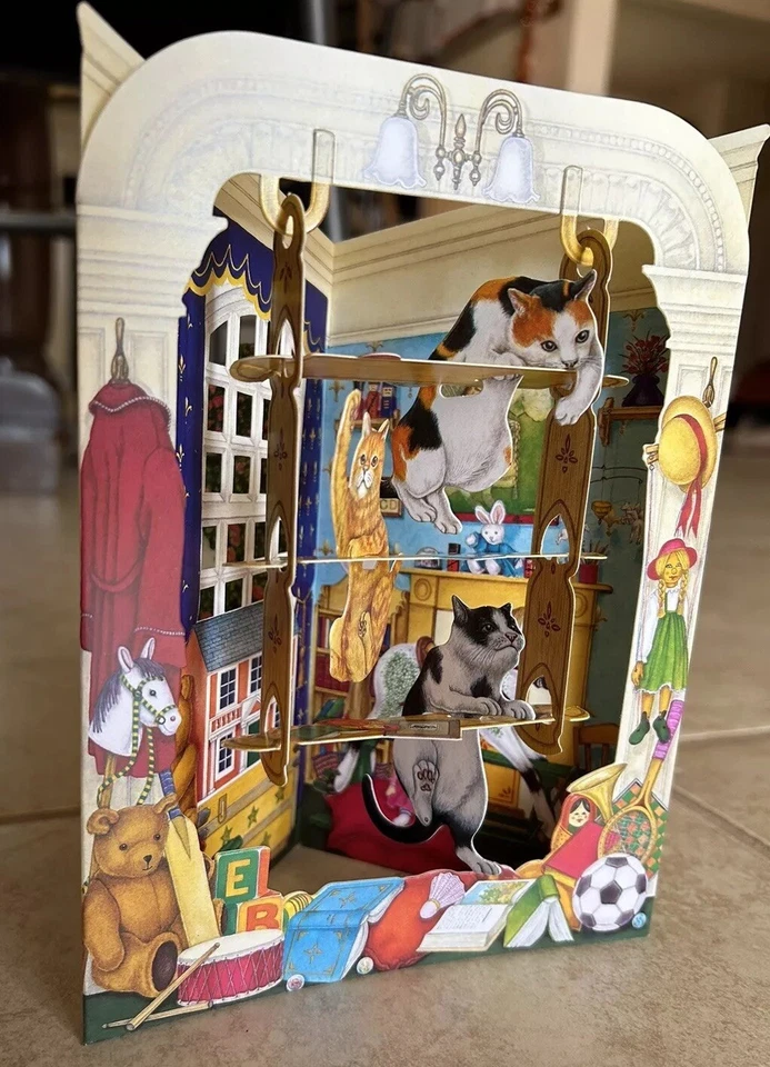 Santoro Graphics Cat Swing Card VTG - Image 2 of 4