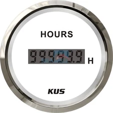 KUS Marine Engine Hour Meter for Boat Outboard Hour Meter Gauge 12/24V