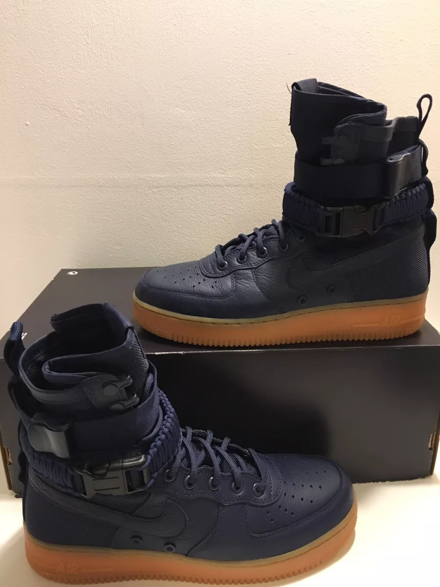 New Men's Nike SF AF1 Air Force 1 Midnight Navy Blue Gum Size 8