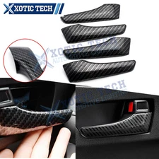 4pcs Carbon Fiber Pattern Interior Door Handle Panel For Toyota RAV4 2013-2018