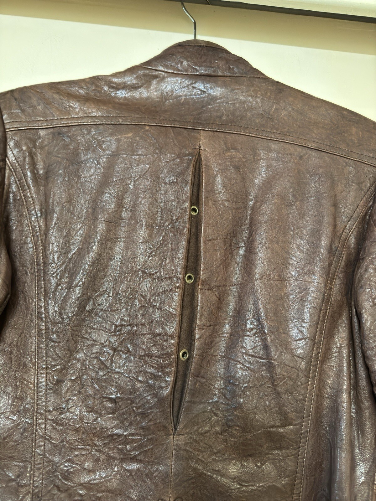 Ottimo Brown Leather Jacket With Pockets Zipper A… - image 6