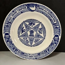 KETTLE SPRINGS KILNS Souvenir Plate Ohio, Grand Chapter Masonic 1950