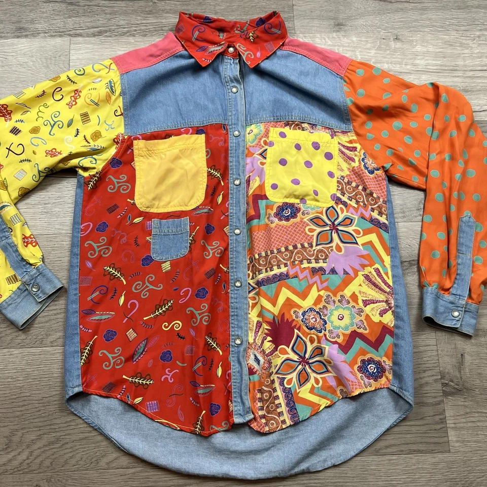 Vintage HYPE Womens Button Down Long Sleeve Blouse Size Medium - Image 3 of 4