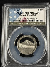 2010-S Mount Hood NP Quarter PCGS PR69DCAM Flag