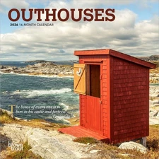 Outhouses 2026 7 X 14 Inch (Hanging) Monthly Mini Wall Calendar Mini