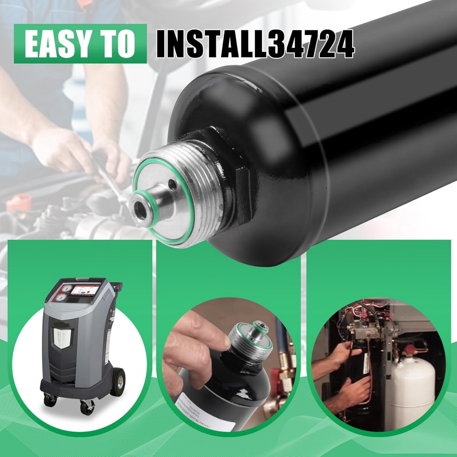 34724 A/C Recycling Filter Drier Spin-On Cartridge For Robinair 17700-2K 17700A