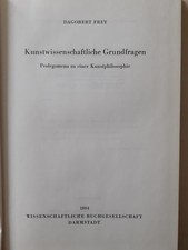 Frey - Kunstwissenschaftliche Grundfragen - K...