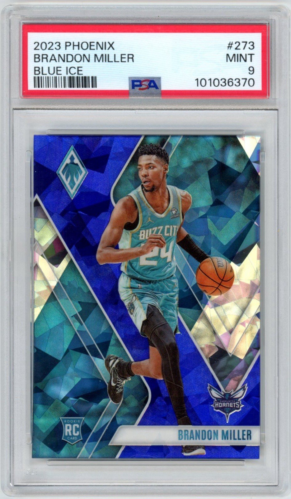 2023 Panini Phoenix #273 Brandon Miller - Blue Ice (PSA 9 MINT)