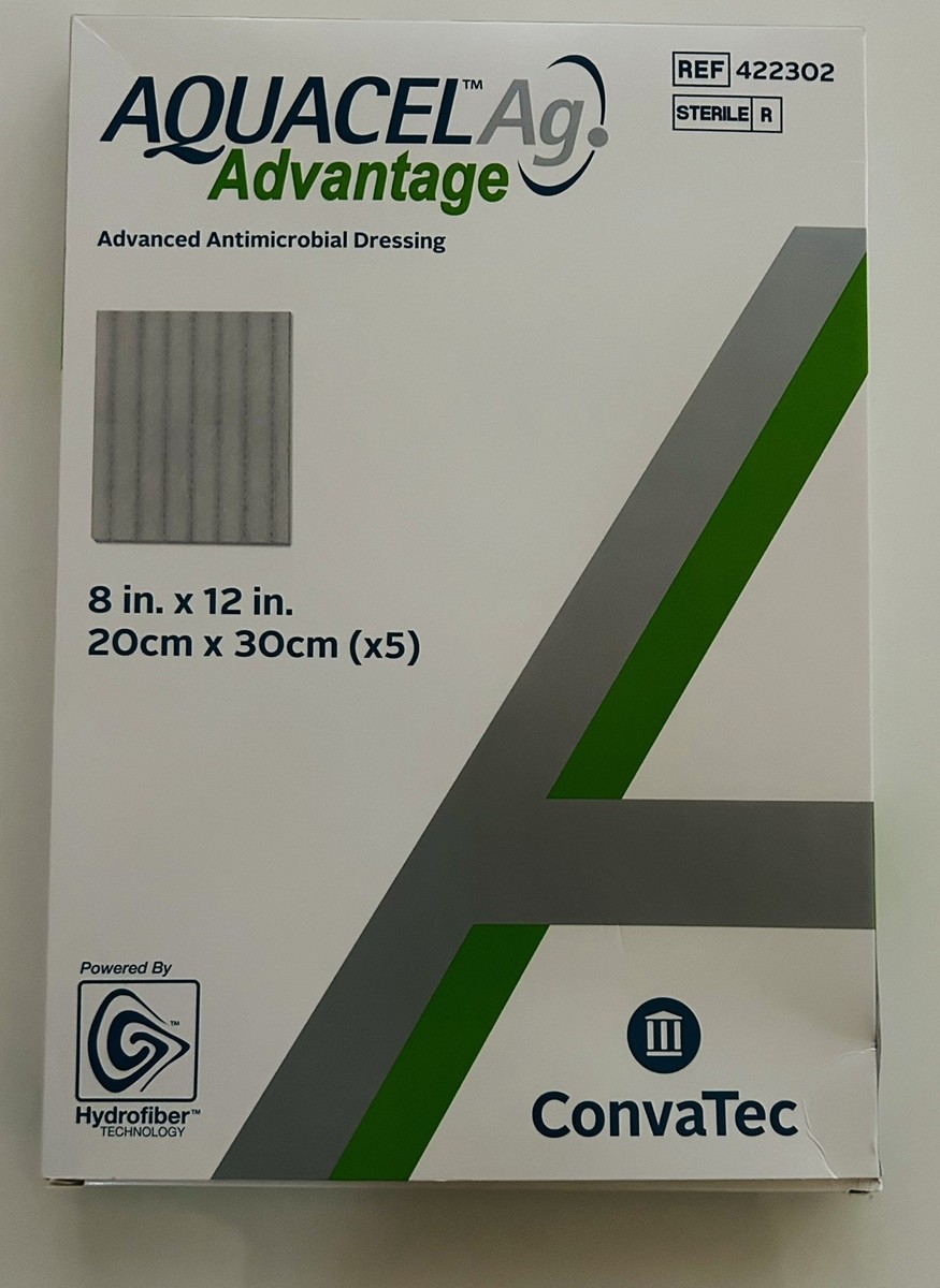 aquacel ag silver dressing Convatec Advantage No Stick No Border 422302 for sale online AQUACEL Ag Advantage Antimicrobial Dressings,