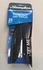 Swingline -Compact Grip Desktop Desk Stapler, 20 Sheet Capacity, Black
