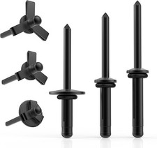 60Pcs Tri-Fold Rivets, Tri Grip Aluminum Pop Blind Rivets with Waterproof O