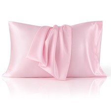 Bedsure Satin Pillowcase for Hair and Skin Queen 20" x 30" , 11 - Pink