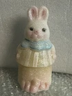 Fenton Sparkly Standing Bunny Trinket Box Hand Painted Signed by D. Fredrick