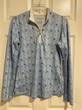 Women  s San Soleil L/S Shirt, S UV 50  Cooling 1/4 Zip Golf Vented EUC