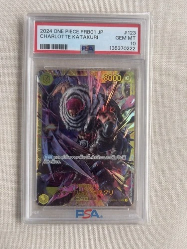 One Piece Charlotte Katakuri OP03-123 Art Card Pillars of Strengh PSA 10