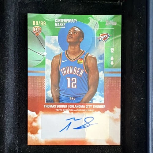 2025-26  Topps Contemporary Marks Thomas Sorber Thunder Green RC Auto /99