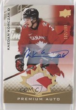 2021 Upper Deck Team Canada Juniors /199 Tier 1 Kaedan Korczak #4 Patch Auto a2v