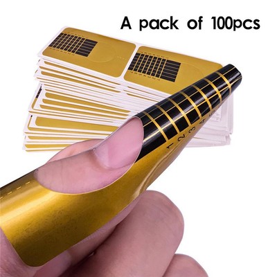 100 Packungen Nagelformen Nail Art UV GEL Nägel Verlängerung Tips Sticker