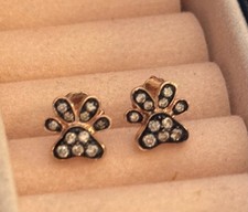 levian chocolate diamond earrings paw prints