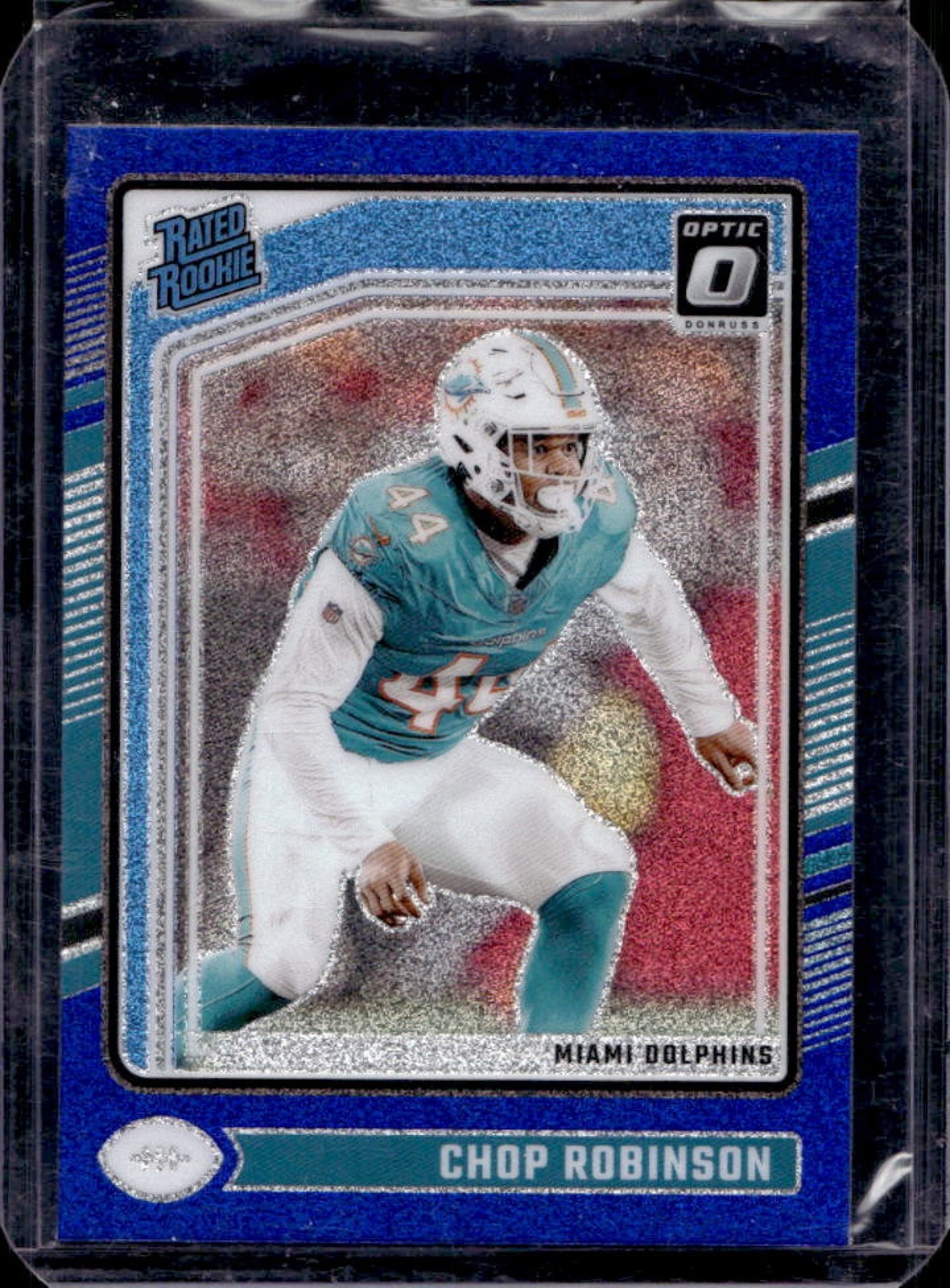 2024 Donruss Optic Chop Robinson Blue Glitter Rated Rookie #219 Dolphins