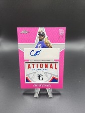 2020 Perfect Game Pink Carter Daniels #PA-CD1 Patch Auto Baseball Card /2