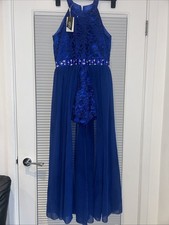 Prom Dress by iefiel small 13-14 y Navy Blue long