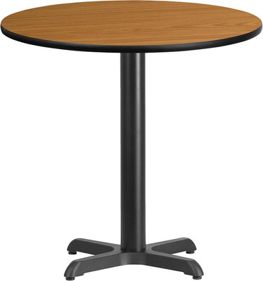 Graniss 30'' Round Natural Laminate Table Top with 22'' Height Base