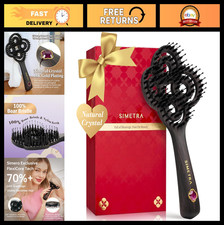 Detangling Hair Brush for Curly & Wet/Dry Hair, Boar Bristles, Crystal Inlay, Go