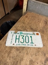 Vintage Rare Official H301 Vanity New Hampshire NH License Number Plate Tag USA