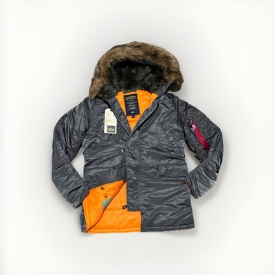 NEW Alpha Industries Slim Fit N-3B Gray Parka Extreme Cold Weather Men s Size XS